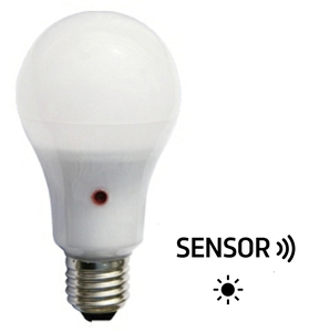 Lampada LED standard con sensore giorno/notte (luce naturale) 11W 6000K 1100Lm 180 65x125mm. (F-BRIGHT 2601751) - Product Image 1