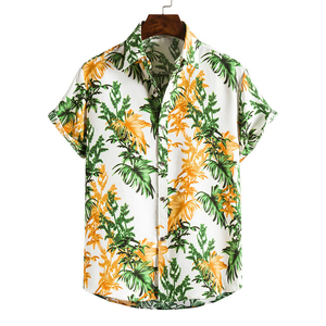 Camisa informal de manga corta de moda para hombre con estampado Floral de verano Estilo Hawaiano camisa de playa holgada de gran tamaño para hombre - Product Image 2