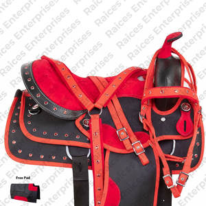 Selles en cuir de pull équestre australien haut de gamme confortable meilleure qualité ensemble de selle western anglais pour l'équitation - Product Image 2