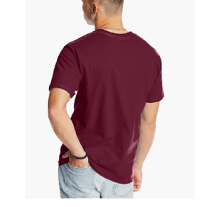 เสื้อยืดผ้าฝ้าย100% สำหรับผู้ชายคุณภาพสูงเสื้อยืดสีพื้นสไตล์บ็อกซี่ไซส์ใหญ่พิเศษเปิดไหล่คอเสื้อ - Product Image 3