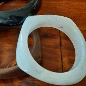 Bleu rouge résine bracelet fait à la main concepteur bracelet demoiselle d'honneur cadeau Unique charmant Bracelet MS artisanat personnalisable taille forme - Product Image 2