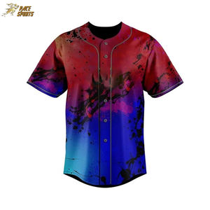 Nouveau maillot de baseball personnalisé en gros, vêtements de sport, sublimation, séchage rapide, respirant, unisexe, broderie personnalisée, taille plus, 100% - Product Image 2