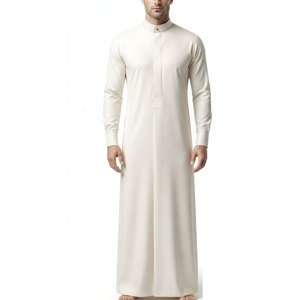 Stylish Slim Fit Modern <b>Thobe</b> for <b>Men</b> Casual Breathable Lightweight Cotton with Comfortable Fabric Neat Finishing Refined Look - Product Image 1