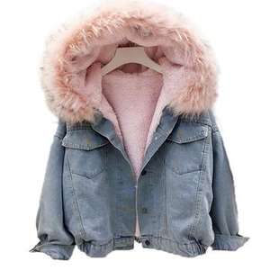 Chaqueta vaquera con capucha para mujer al por mayor, abrigos de invierno con logotipo personalizado, ropa de abrigo de moda, compra a granel, proveedor, el mejor precio, barato - Product Image 4