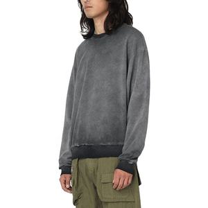 Novedad de 2024, Sudaderas con cuello redondo y estampado de lavado ácido para hombre, Tops de invierno de manga larga de algodón 100% de talla grande XS, temporada de otoño - Product Image 3