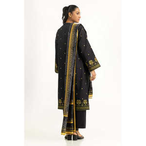 Conjunto de Traje de 3 Piezas con Estampado Khaddar para Mujer IUSTKSD-1409 - Product Image 3