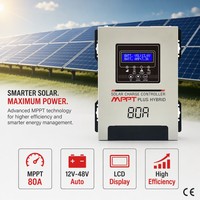 80A MPPT Solar-Laderegler 12V 24V 36V 48V Auto LCD-Display USB 5V 2A für Solarpanel-System CE