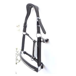 บังเหียนม้าหนังฝังคริสตัล ทรง Anatomic ช่วยลดแรงกดที่หัว พร้อมแผ่นรองจมูกและแก้มแบบนุ่ม ประดับคริสตัล สำหรับการแสดง - Product Image 2