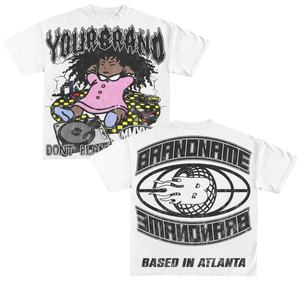 DTG Print Custom T Shirt 3D Screen Print Heavyweight Cotton Jersey 220 Gsm 300 Gsm Tshirt Streetwear Graphic T-shirts pour hommes - Product Image 1