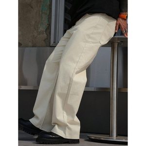 Pantalon en jean ample et droit pour homme, style funky, vintage, rétro, écologique, respirant, lavable, taille 28-42, mode urbaine, grandes tailles - Product Image 5