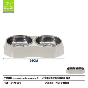 Ciotola per Animali Domestici in Acciaio Inox e Plastica, Prodotta da Azienda Professionale di Ciotole e Mangiatoie per Cani e Gatti - Product Image 1
