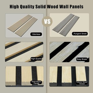 Paneles acústicos de madera Panel de pared acústico de madera Fabricante al por mayor para muebles de estudio Oficina en casa <span class=keywords><strong>Bubos</strong></span> acústicos - Product Image 5