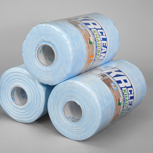 Krclean 200 Sheets Blue 20x20cm 1-Ply Kitchen Wipes Absorbent Paper Towel Roll for Cleaning Kitchen Surfaces - Product Image 5