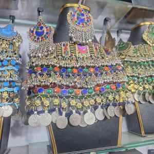 Nouveau à la mode léger afghan Kuchi Vintage ensembles de bijoux 100% exportation qualité Vintage Style collier boucle d'oreille ensembles de bijoux - Product Image 2