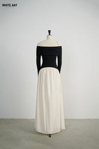 Tissu écologique 70% Ten-cel 30% laine Sexy élégant à manches longues robes femmes fabricants originaux & Design DMPSEY DRESS - Product Image 2