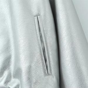 2024 primavera/verano nueva ropa de mujer diseño plateado traje de béisbol Chaqueta corta de piloto para mujer Top - Product Image 5