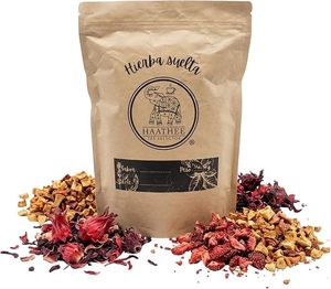 Strawberry Fields (Giamaica, Fragola e Mela). Sacchetto da tè personalizzato in carta kraft con chiusura, sacchetto stand-up per confezionamento - Product Image 1