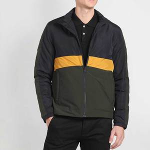 Blouson bombardier à logo personnalisé pour hommes, style streetwear à la mode de qualité supérieure avec fermeture éclair sur le devant, tissu léger côtelé et patchs - Product Image 5