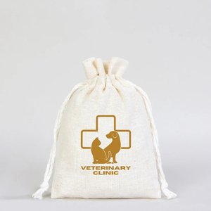 Custom Printed 4 oz Cotton <b>Drawstring</b> <b>Pouch</b> 4 6 (10 14.5 Cm) Natural Color Embroidered Logo for Watches Crafts Dust Storage - Product Image 5