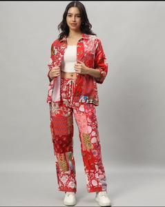 Camisa de payjama de algodón con estampado Floral indio, traje de noche de verano para mujer, regalos de primavera para ella, Conjunto de pijama cómodo - Product Image 2