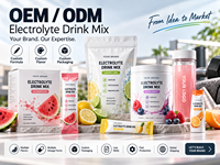Mélange de boisson électrolytique en sachet individuel, marque privée OEM, poudre instantanée pour l'hydratation avec sodium, potassium et magnésium
