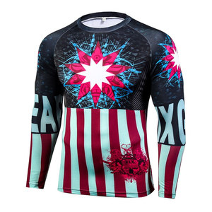 Camiseta de Compresión de Manga Larga con Estampado por Sublimación Personalizado para Artes Marciales Mixtas, Jiu-Jitsu Brasileño, Surf, Entrenamiento en Gimnasio - Product Image 3