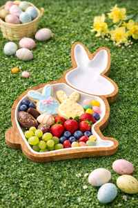 <b>Rustic</b> Rabbit Shaped Eco Friendly Wooden Tray Dishwasher Safe for Parties Appetizers Desserts Tea & <b>Coffee</b> Kitchen <b>Table</b> Decor - Product Image 4