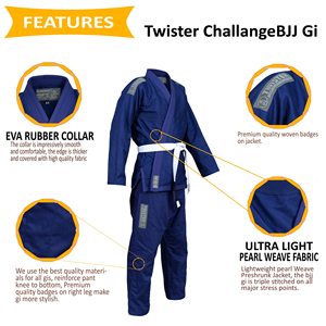 ชุดกิโมโน BJJ GI แบบชาวบราซิลที่ออกแบบโลโก้ได้ตามต้องการผ้าฝ้ายเนื้อนุ่มน้ำหนักเบามีมุกสานทนทาน Jiu Jitsu GI GI - Product Image 5