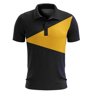 Vêtements de golf à prix avantageux, impression par sublimation, design personnalisé, uni, 100% polyester, séchage rapide, manches courtes, pour hommes, t-shirt - Product Image 2