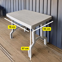 Table pliante portable moderne CATEEM en plastique, antidérapante, compacte, pour extérieur, cuisine, camping, vie urbaine