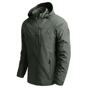 Chaqueta Cortavientos Unisex de Tejido Softshell, Cuello Camisero, Logotipo Frontal en Lona, Resistente al Viento, Ligera, Transpirable, para Senderismo, Deportes y Trabajo - Product Image 2