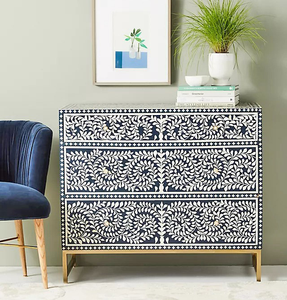 Modern Classic Waterproof Handmade MDF Bone Resin <b>Storage</b> Cabinet with Bone Inlay Exquisite Living Room School Drawer <b>Chest</b> - Product Image 6