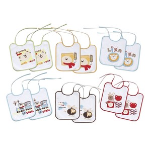 Bavoir pour bébé en coton plastifié Terry, tranche d'âge 0-12 mois, taille 25X30 - Product Image 1