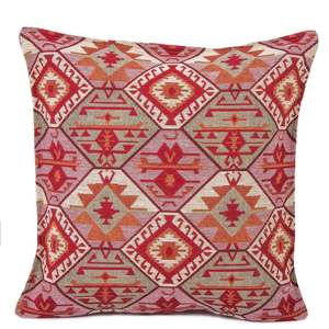 Oriental 45x45 cm Goblen Kilim Minder portátil geométrico cuadrado yute lana cubierta de suelo para sala de estar sofá Navidad No. 555 - Product Image 1