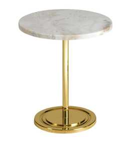 Mesa lateral superior de cristal para sala de estar, mesas cuadradas modernas de nido de Metal con base de diseño redondo de fundición esmerilada - Product Image 3