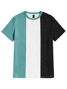 2024 Wholesale Oversized Tshirt Men <b>Cheap</b> t <b>Shirt</b> for Men with Vertical Stripe Pattern Tshirt - Product Image 2