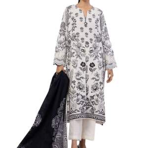 Ensemble shalwar kameez en viscose pour femmes, costume trois pièces imprimé, vêtements ethniques de créateur pour femmes, robe d'été avec dupatta assorti - Product Image 6