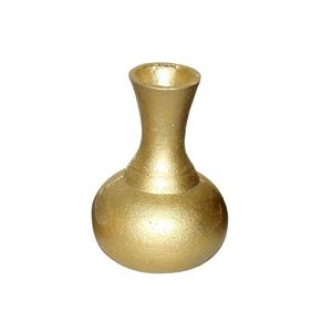 Florero de aluminio de alta calidad con acabado dorado para decoración del hogar Florero de decoración de mesa - Product Image 1