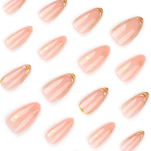 Ensemble de <span class=keywords><strong>faux</strong></span> <span class=keywords><strong>ongles</strong></span> en <span class=keywords><strong>gel</strong></span> semi-durci pré-collés réutilisables en gros, matériau ABS, design en amande, <span class=keywords><strong>faux</strong></span> <span class=keywords><strong>ongles</strong></span> à presser <span class=keywords><strong>pour</strong></span> les doigts - Product Image 3