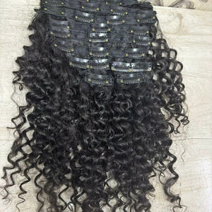 Wholesale Seamless <b>Clip</b>-in Indian Human Hair Extension Bone Straight PU Hair Dyed Russian Hair Available in Various Styles - Product Image 1