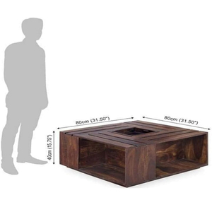 Table basse en bois au design moderne avec finition noyer pour la chambre à coucher, le salon, le bureau à domicile et le thé. - Product Image 4