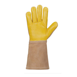 Guantes de soldadura de estilo occidental Guantes de cuero de trabajo de seguridad de cuero de vaca completo para hombre y mujer - Product Image 3