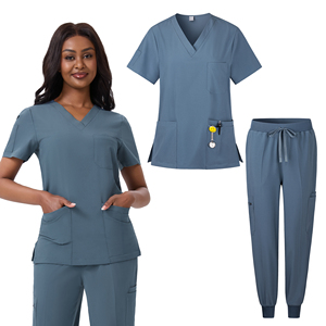 Nouveaux ensembles d'uniformes médicaux en polyester pour femmes et hommes, tenues d'infirmiers en tissu tissé, adaptées aux professionnels de la santé - Product Image 4