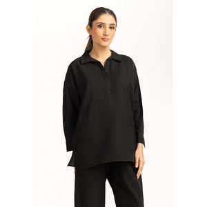 Chemise en soie mélangée pour femme avec motif léopard brodé, col à volants, décoration en dentelle, taille unique - XL à 4XL - Product Image 6