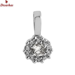 สร้อยคอจี้อัญมณีฮาโลสีเงินเซอร์คอนสีเงิน925หรูหรางดงามสำหรับงานเลี้ยงงานแต่งงานเครื่องประดับพร้อมส่ง - Product Image 3