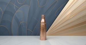 ขวดน้ำทองแดงกันรั่วท่อทองแดงสำหรับน้ำดื่มขวดน้ำที่ยอดเยี่ยมสำหรับเล่นกีฬาโยคะและใช้ในชีวิตประจำวันตัวอย่างฟรี - Product Image 4