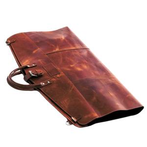 Tan Leather <b>Suit</b> <b>Carrier</b> Personalized Handmade Professional Travel Garment Bag Full Grain Hanging Dustproof Storage Zippers - Product Image 5