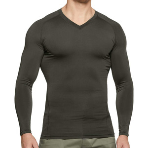 Camiseta de Compresión de Manga Larga de Buena Calidad, Nuevo Diseño, Ajustada, para Gimnasio, Ropa Deportiva, Transpirable, para Hombre - Product Image 3