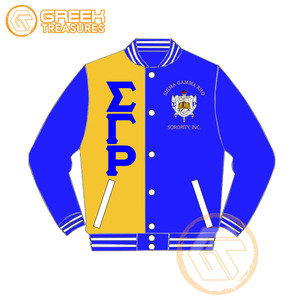 Personalizado Sigma Gamma Rho satén bordado Varsity chaqueta hermandad de Mujeres de alta calidad transpirable impermeable a prueba de viento chaquetas de las mujeres - Product Image 5
