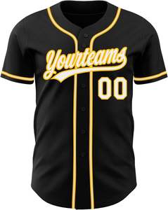 Jersey de béisbol con botones, camiseta de softbol sublimada, aparejos personalizados, sarga, nombre, número, uniformes de equipo bordados, ajuste transpirable - Product Image 2